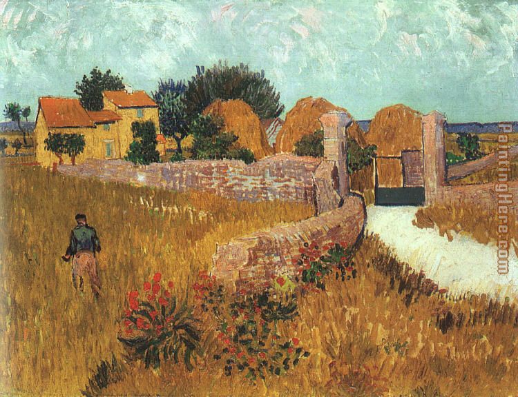 Farmhouse in Provence painting - Vincent van Gogh Farmhouse in Provence art painting